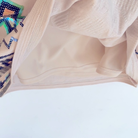 Express Aztec Print Sequin Mini Skirt, Size M - Picture 9 of 9